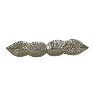 Vintage Dottie Smith Silver Tone Leaves Women's Belt Buckle 2 Piece Set
